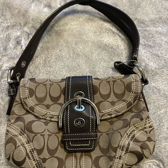Coach Brown and Tan signature C soho bag 10602 y2k Shoulder Bag